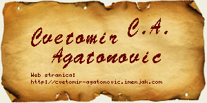 Cvetomir Agatonović vizit kartica